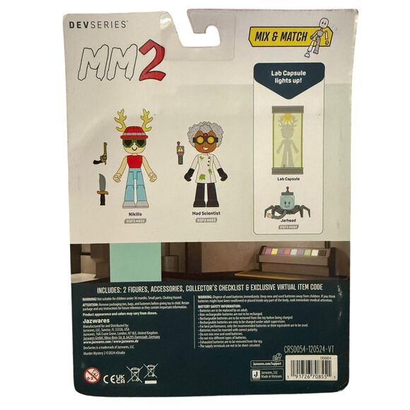 Roblox DevSeries “Research Facility” MM2 Game Pack Action Figures – New - Picture 2 of 2
